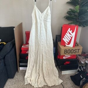 Nasty Gal Cream Maxi Dress